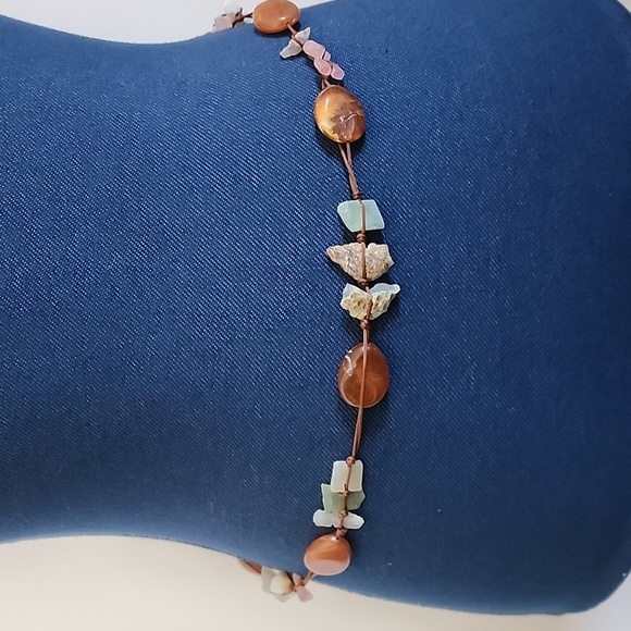 Natural Stone and Raw Crystal String Waist Chain Belt or Necklace - Picture 3 of 10